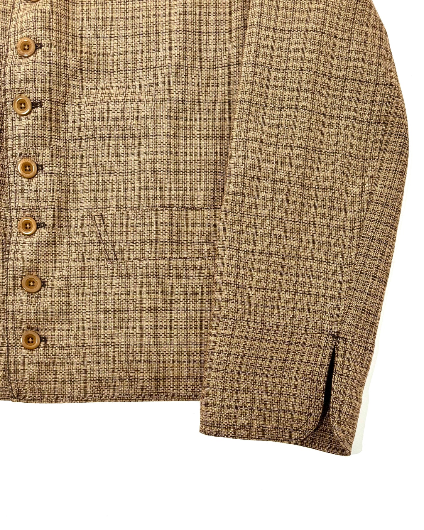 DOLMAN / LINEN WOOL CASHMERE MULTI CHECK MAGEE