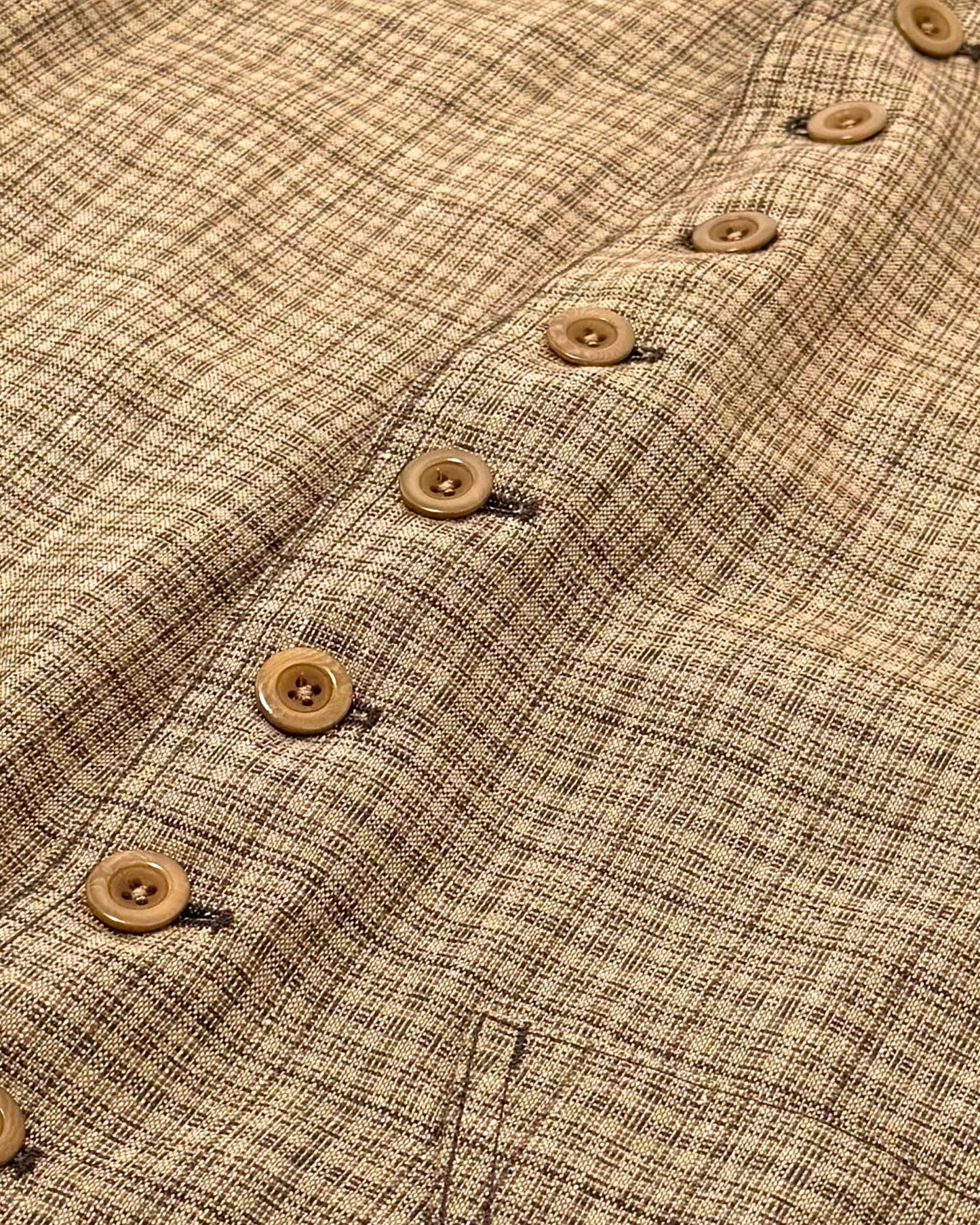 DOLMAN / LINEN WOOL CASHMERE MULTI CHECK MAGEE