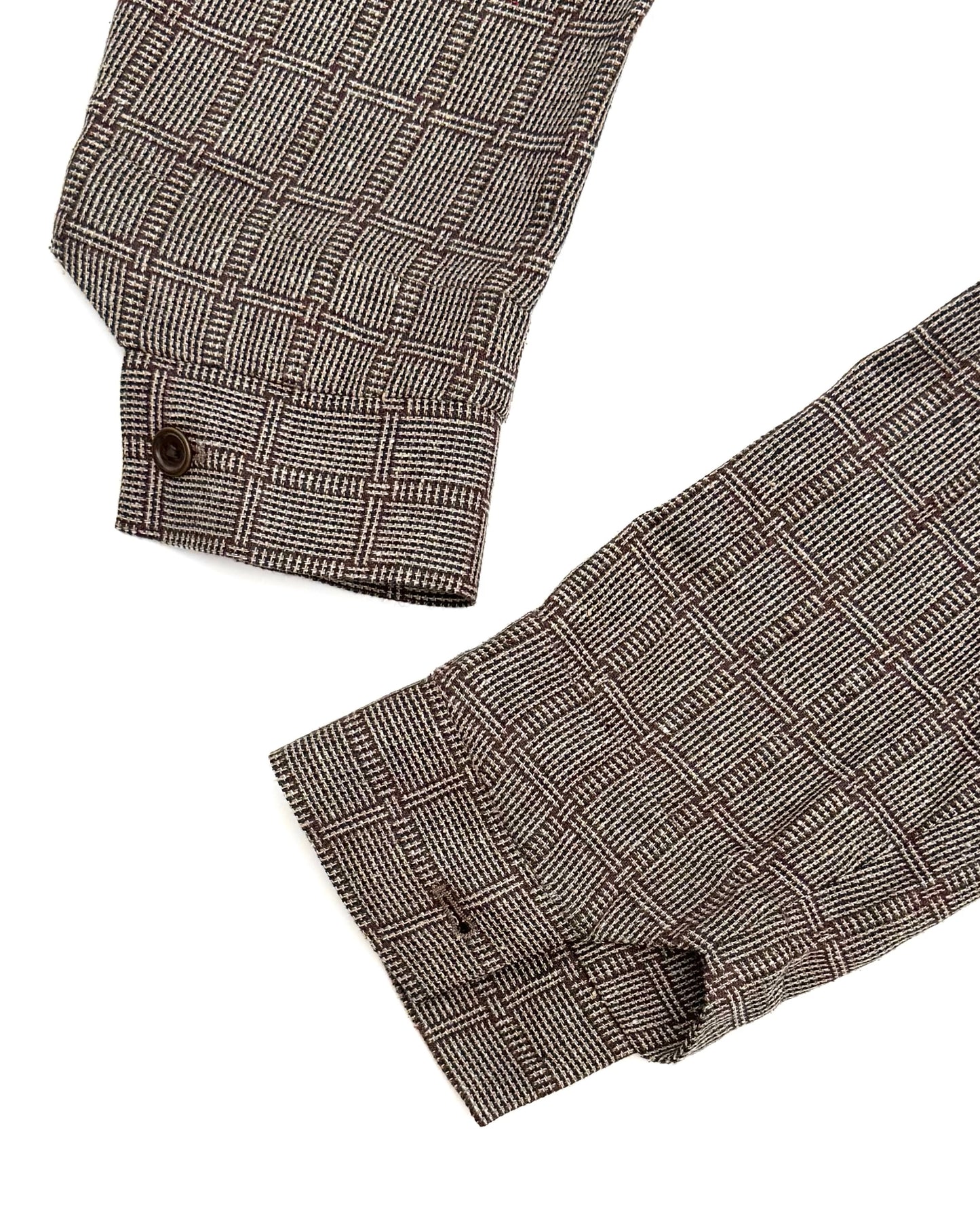ARTHUR / MAGEE COTTON SILK BROWN CHECKS