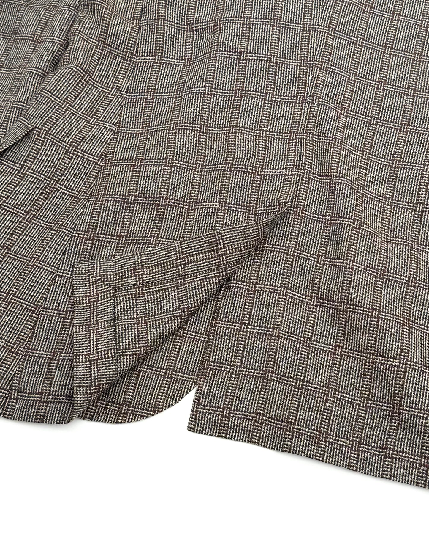 CHARLY / MAGEE COTTON SILK BROWN CHECKS