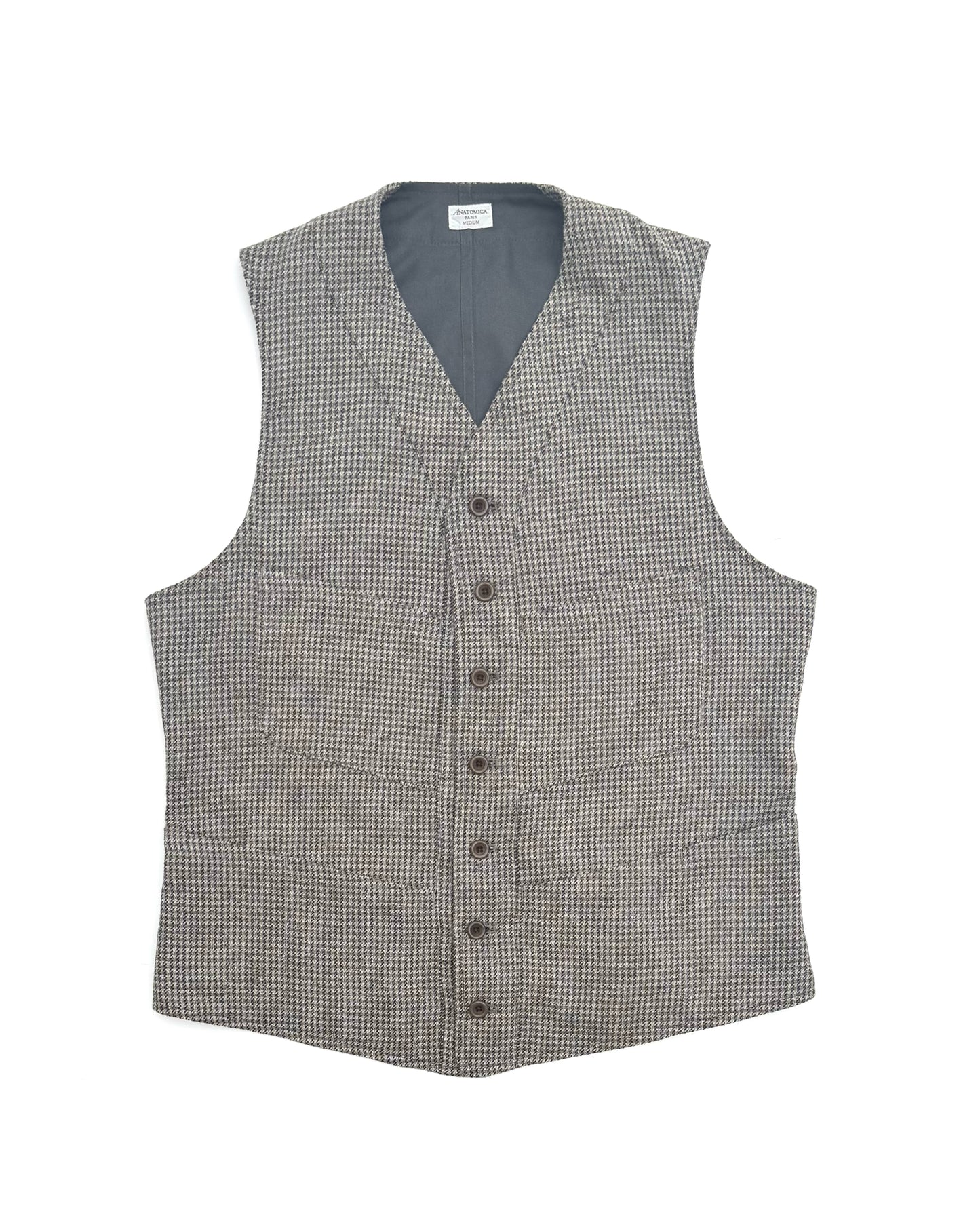 SAGAN VEST / COTTON WOOL SILK HOUNDS TOOTH MAGEE