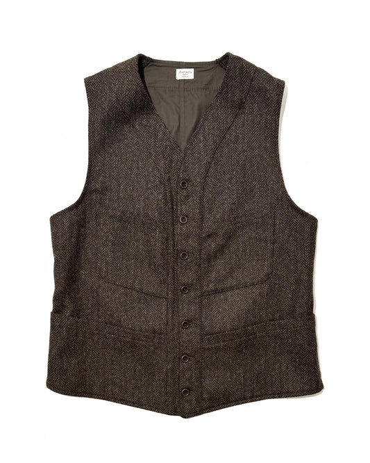 SAGAN VEST / SHETLAND TWEED HERRINNG BONE