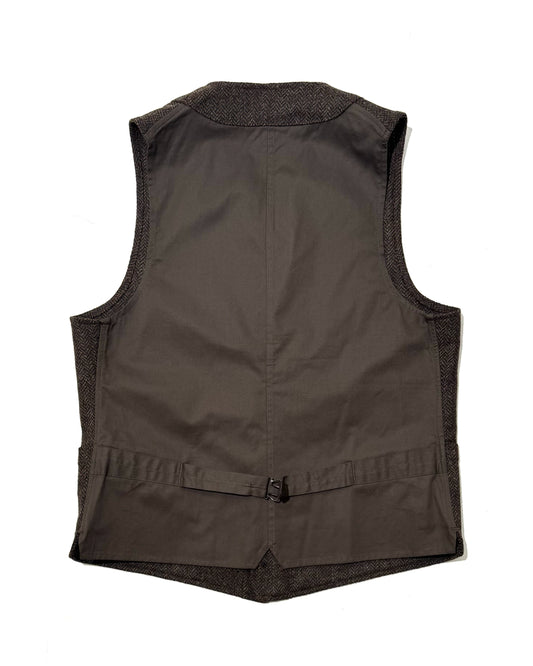 SAGAN VEST / SHETLAND TWEED HERRINNG BONE