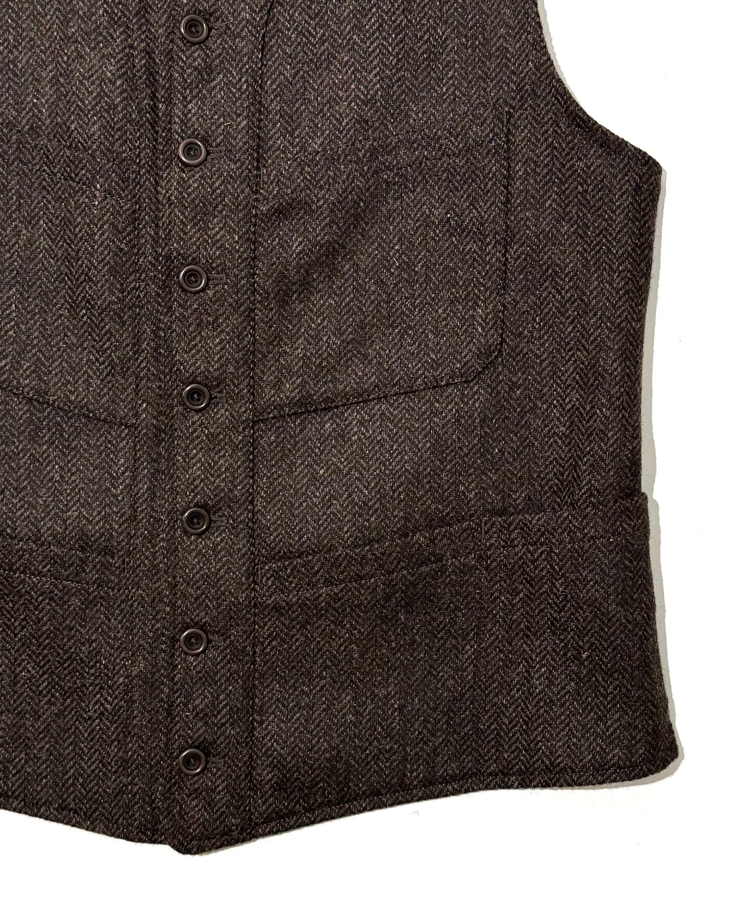 SAGAN VEST / SHETLAND TWEED HERRINNG BONE