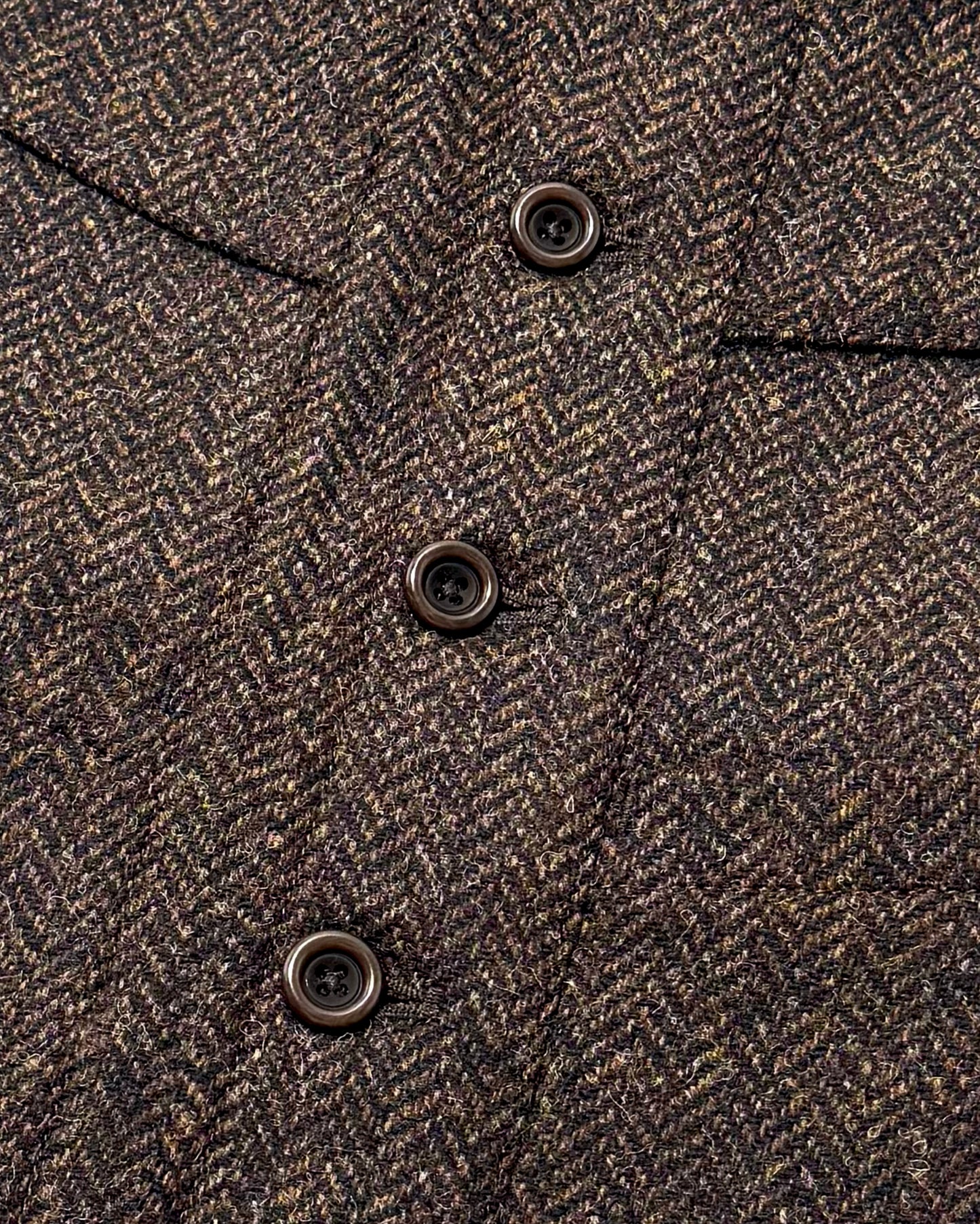 SAGAN VEST / SHETLAND TWEED HERRINNG BONE
