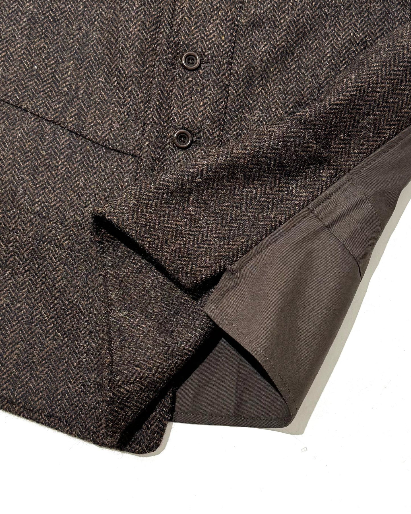 SAGAN VEST / SHETLAND TWEED HERRINNG BONE