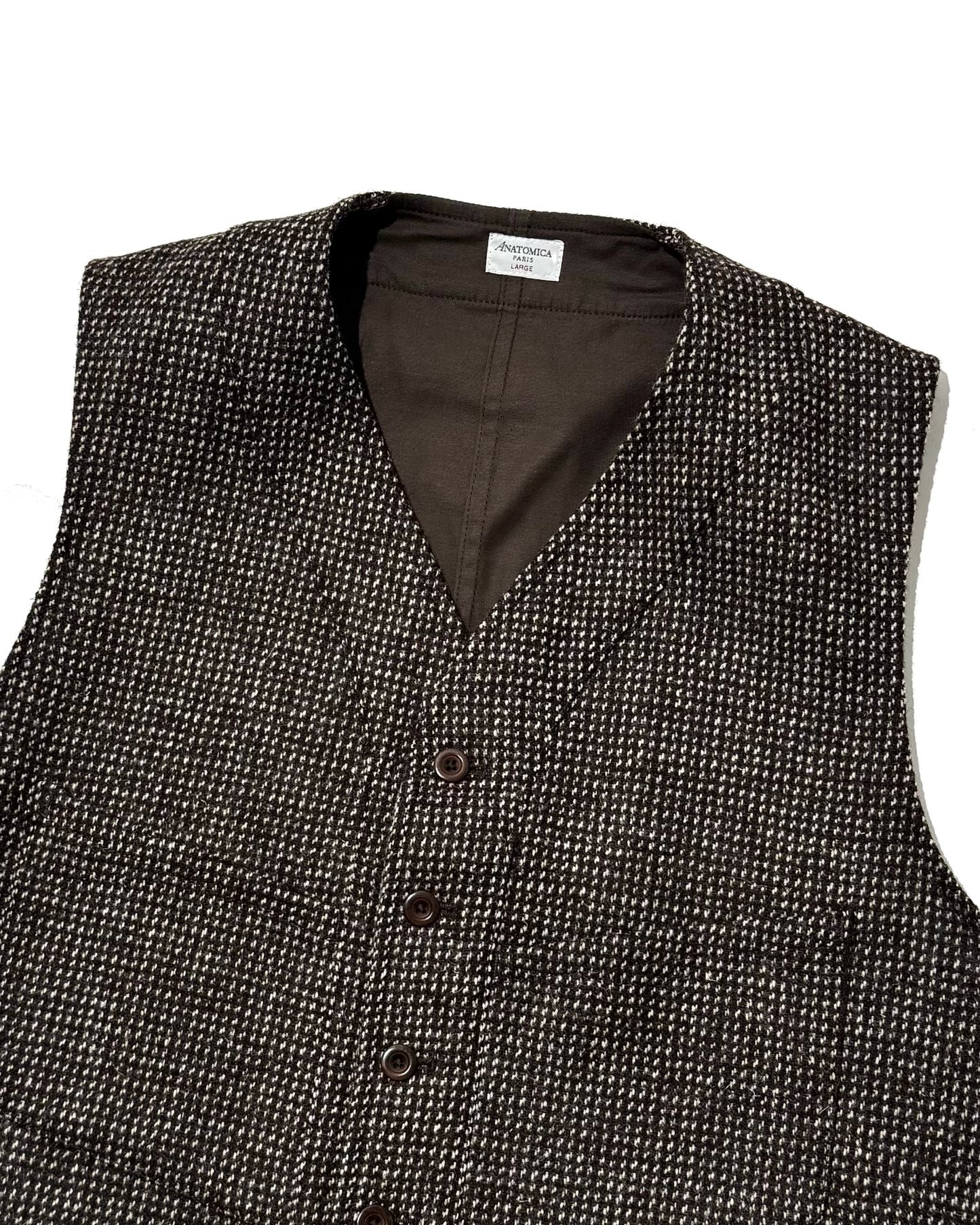 SAGAN VEST / ORGANIC TWEED BARLEY CORN