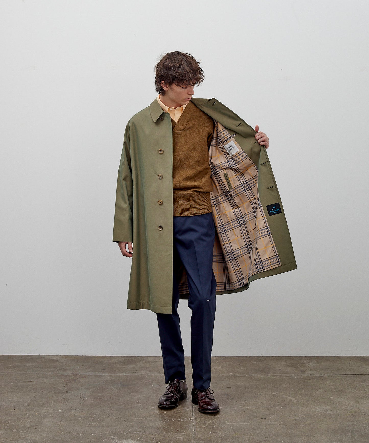 SINGLE RAGLAN COAT 1 / GABARDINE OLIVE