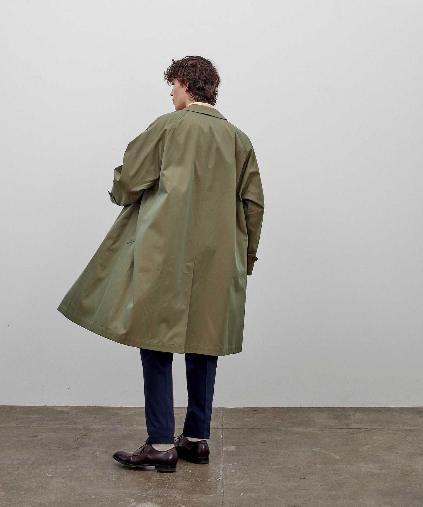 SINGLE RAGLAN COAT 1 / GABARDINE OLIVE