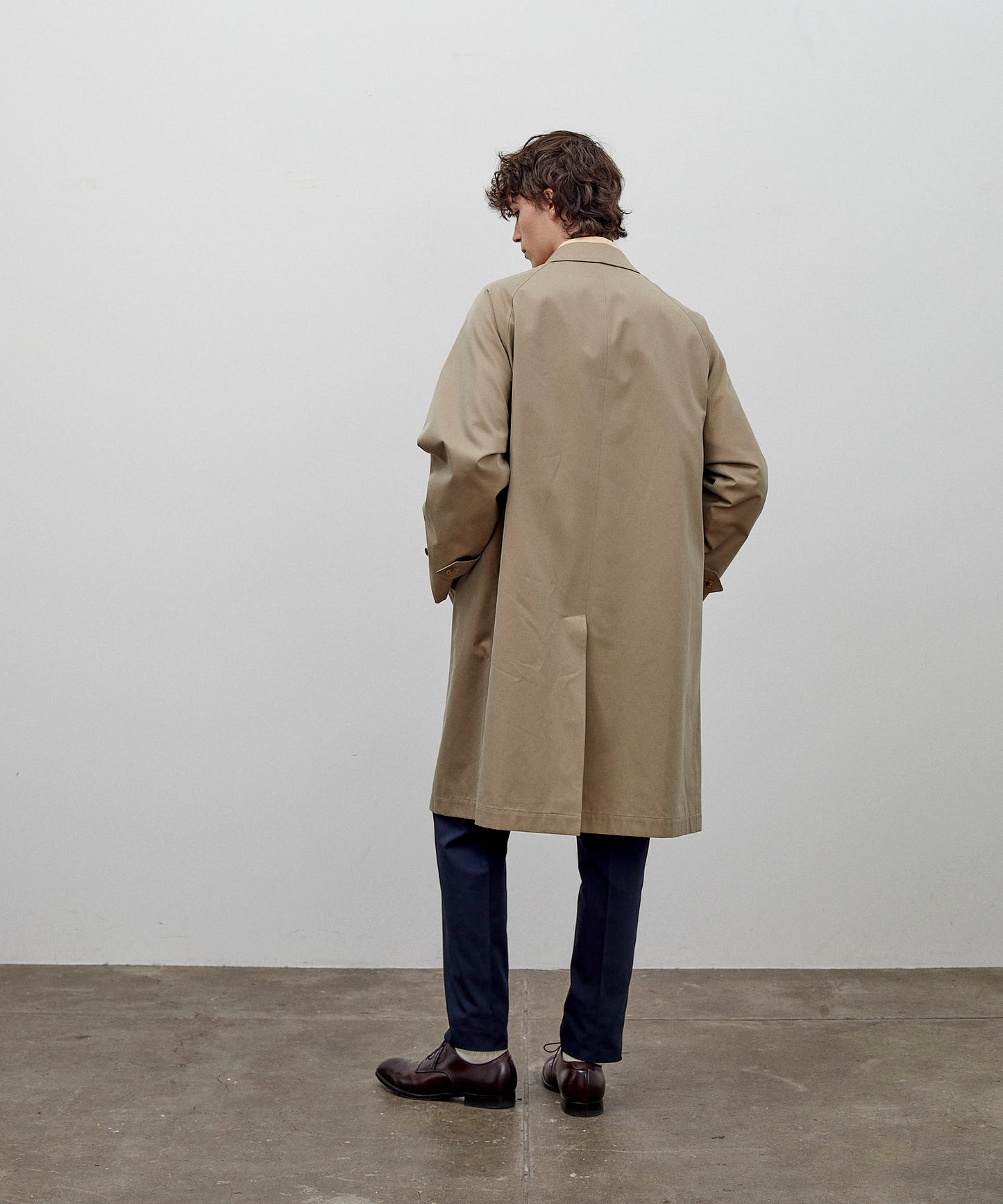 SINGLE RAGLAN COAT 1 / GABARDINE BEIGE
