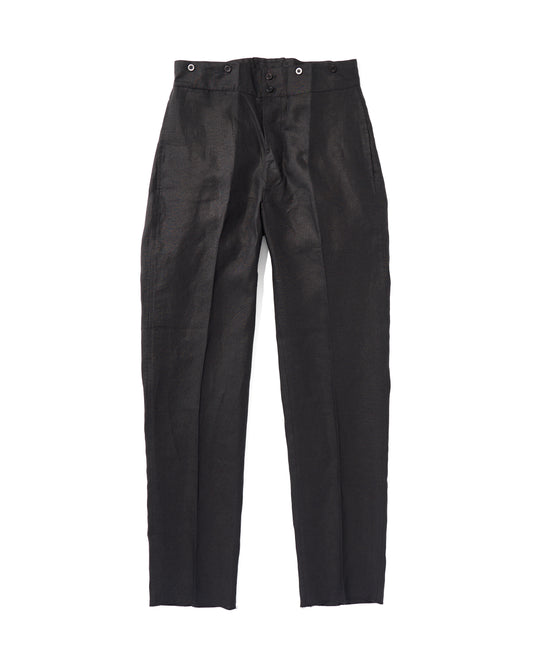 BJ PANTS / LINEN BLACK