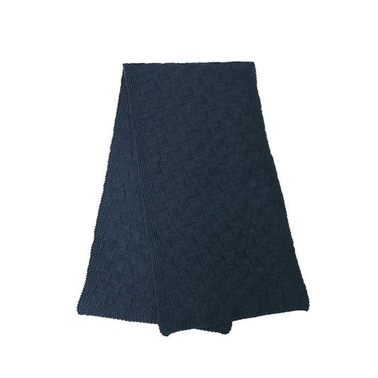 CHECKERD KNITTING SCARF