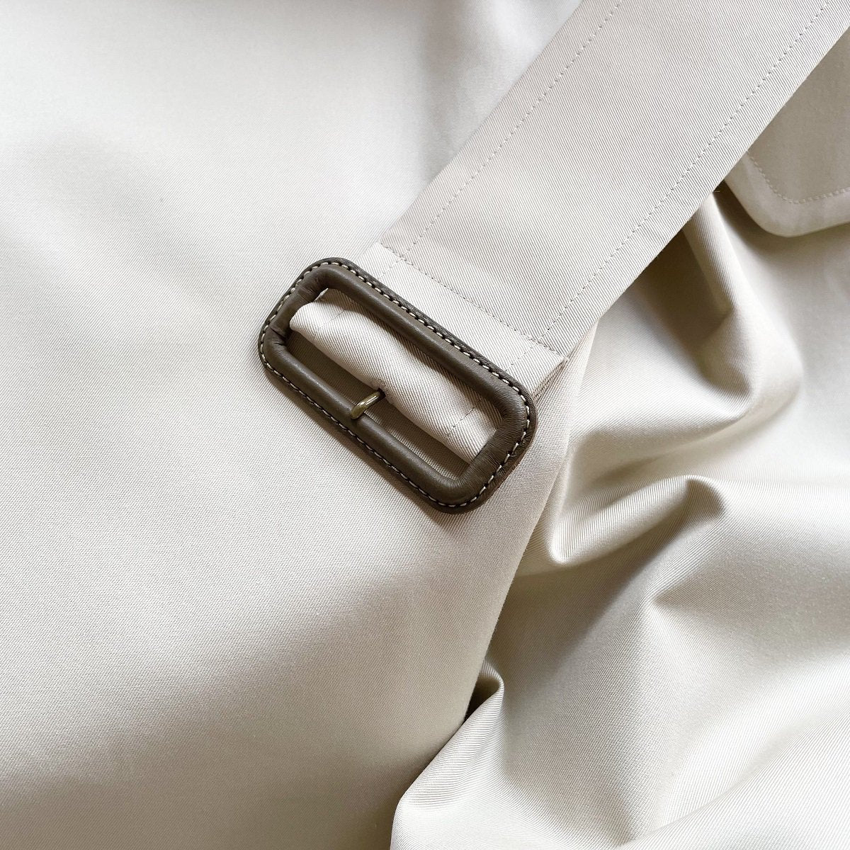 TRENCH COAT / COTTON GABARDINE OYSTER