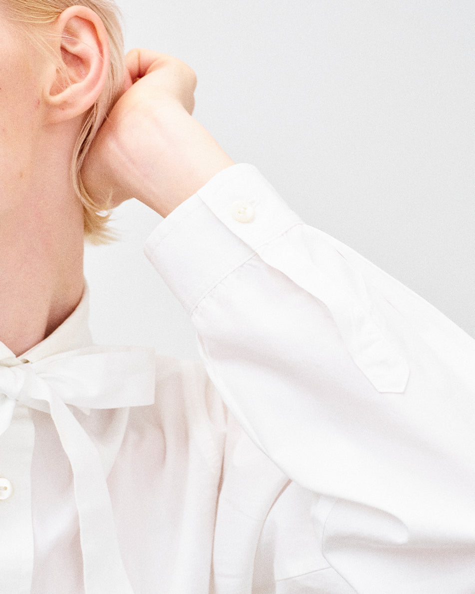 MILLICENT BOWTIE SHIRT / WHITE