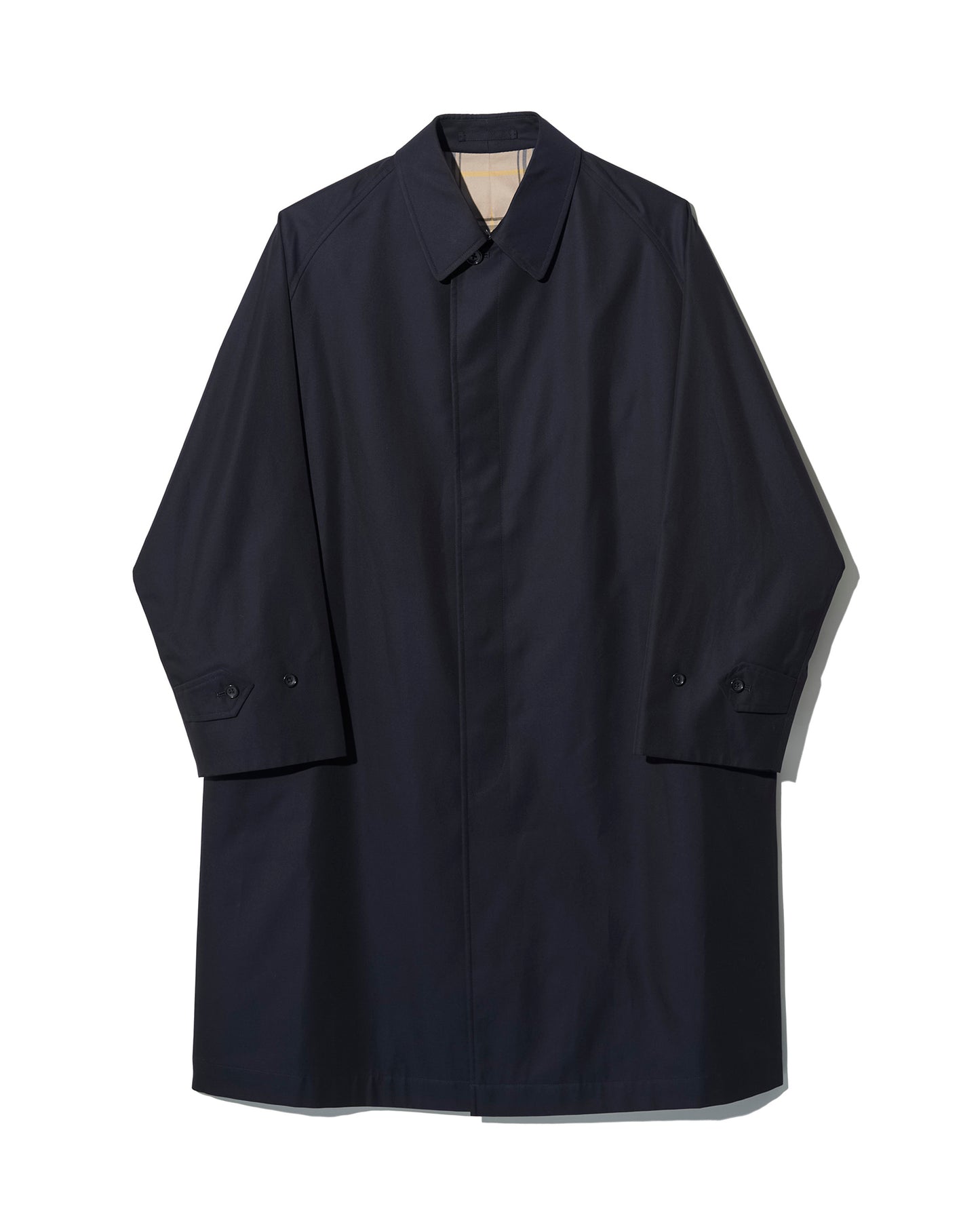 SINGLE RAGLAN COAT 1 / GABARDINE NAVY