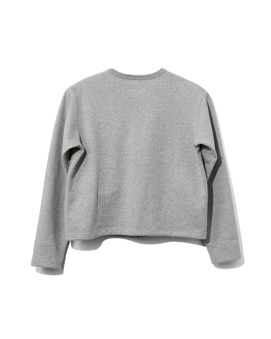 SWEAT CREW NECK CARDIGAN / GREY