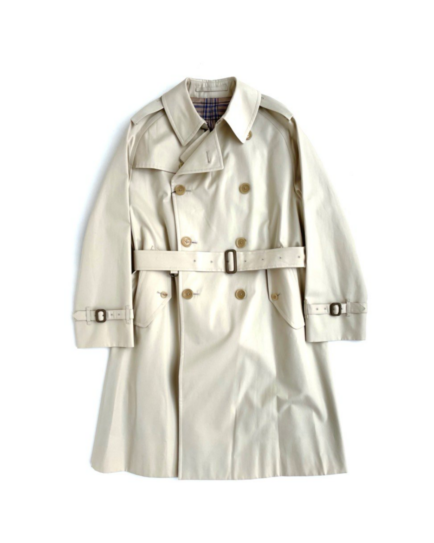 TRENCH COAT / COTTON GABARDINE OYSTER