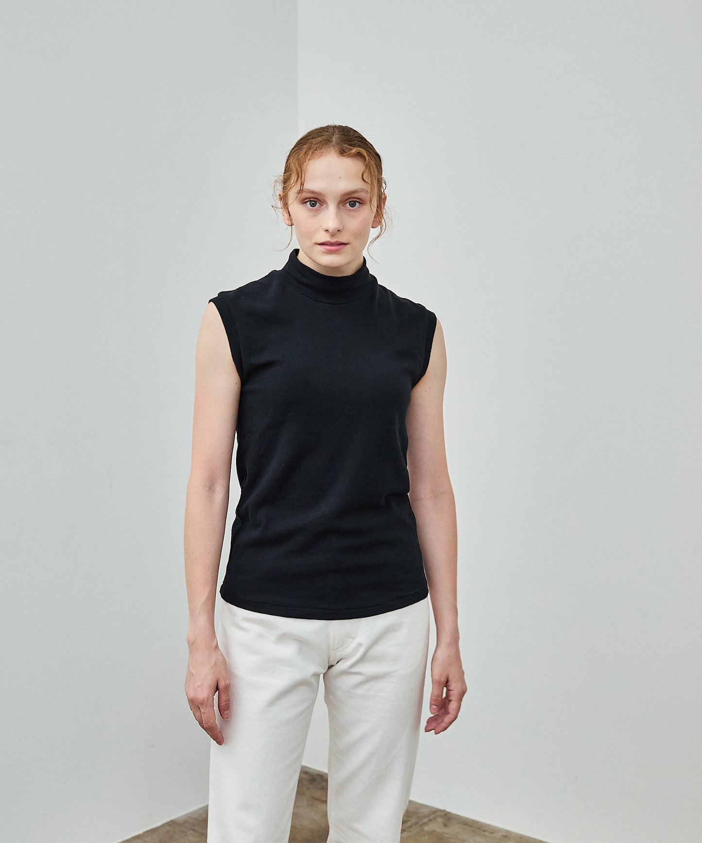 MOCK NECK TEE / SLEEVELESS