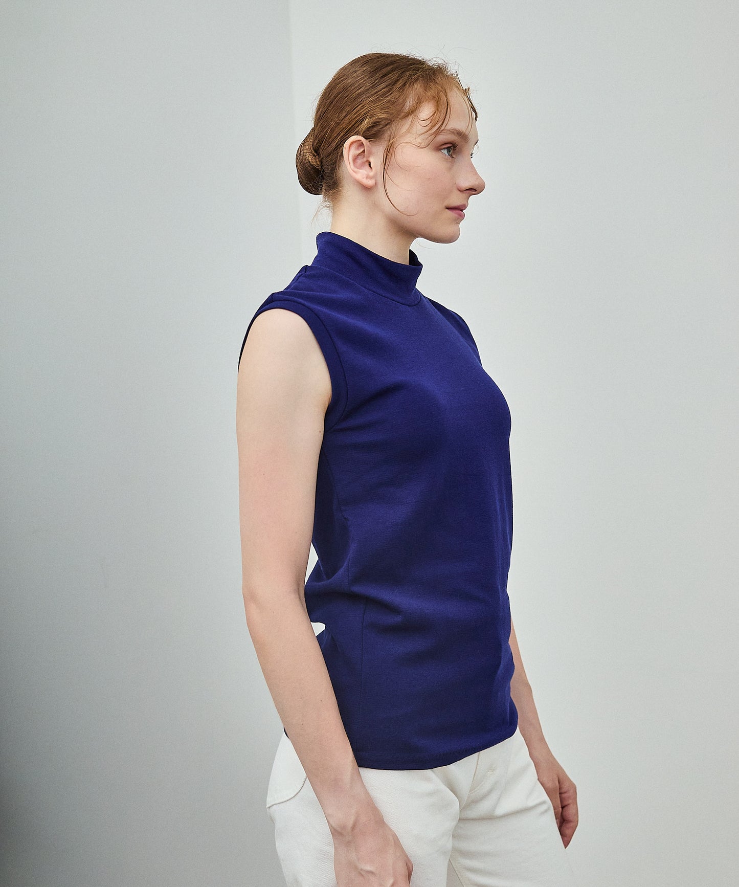 MOCK NECK TEE / SLEEVELESS