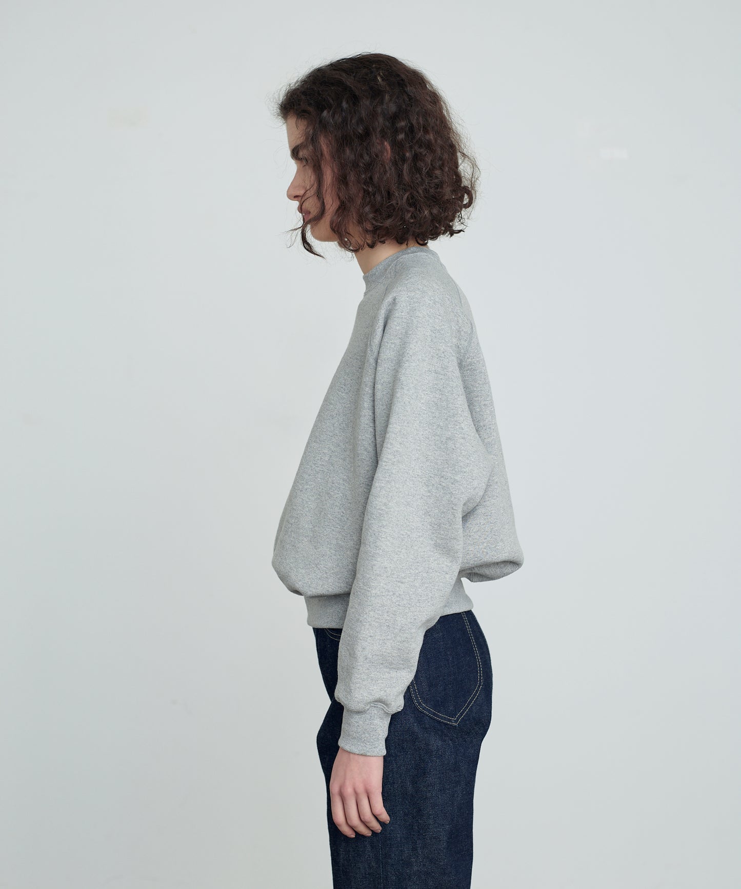 RAGLAN SWEAT / GREY CREW NECK