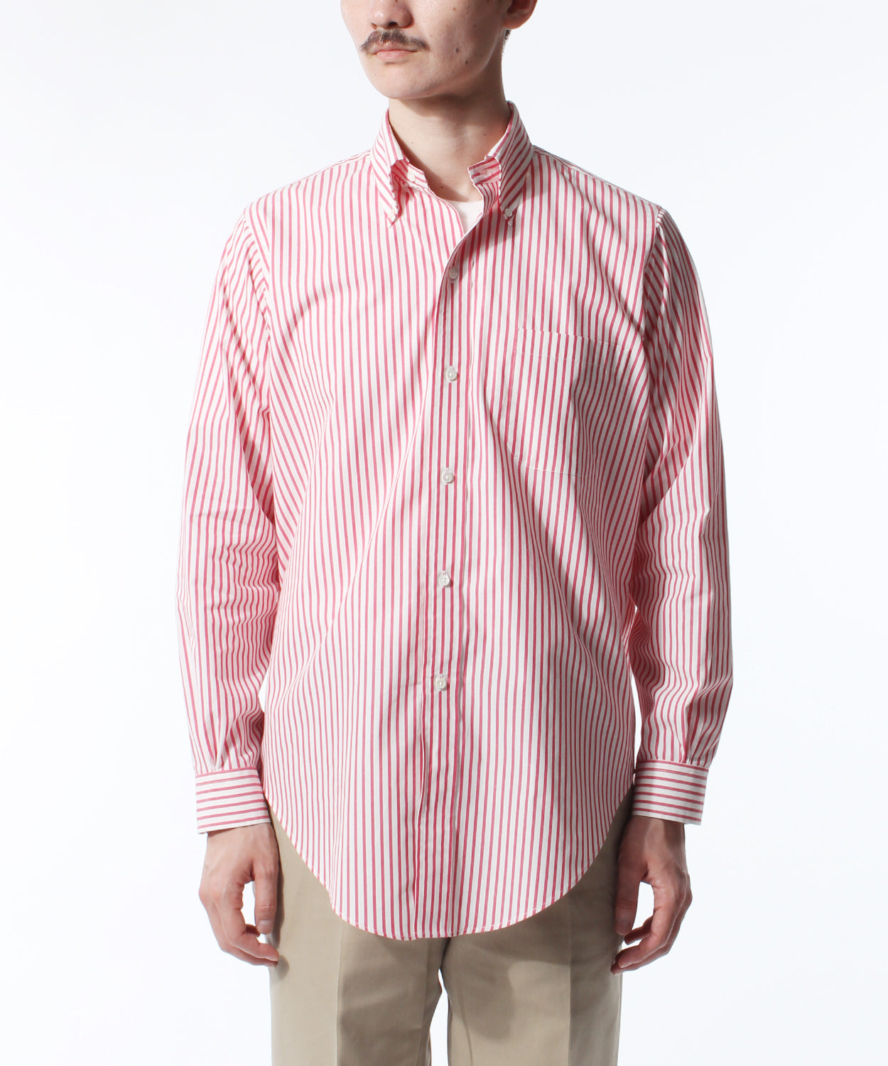 BD SHIRT / CANDY STRIPE PINK