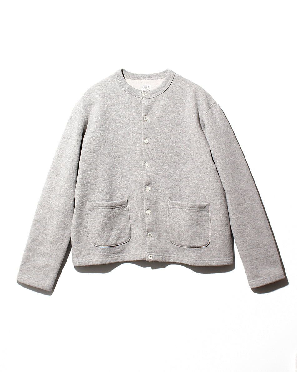 Sweat crew neck cardigan