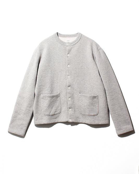 Sweat crew neck cardigan
