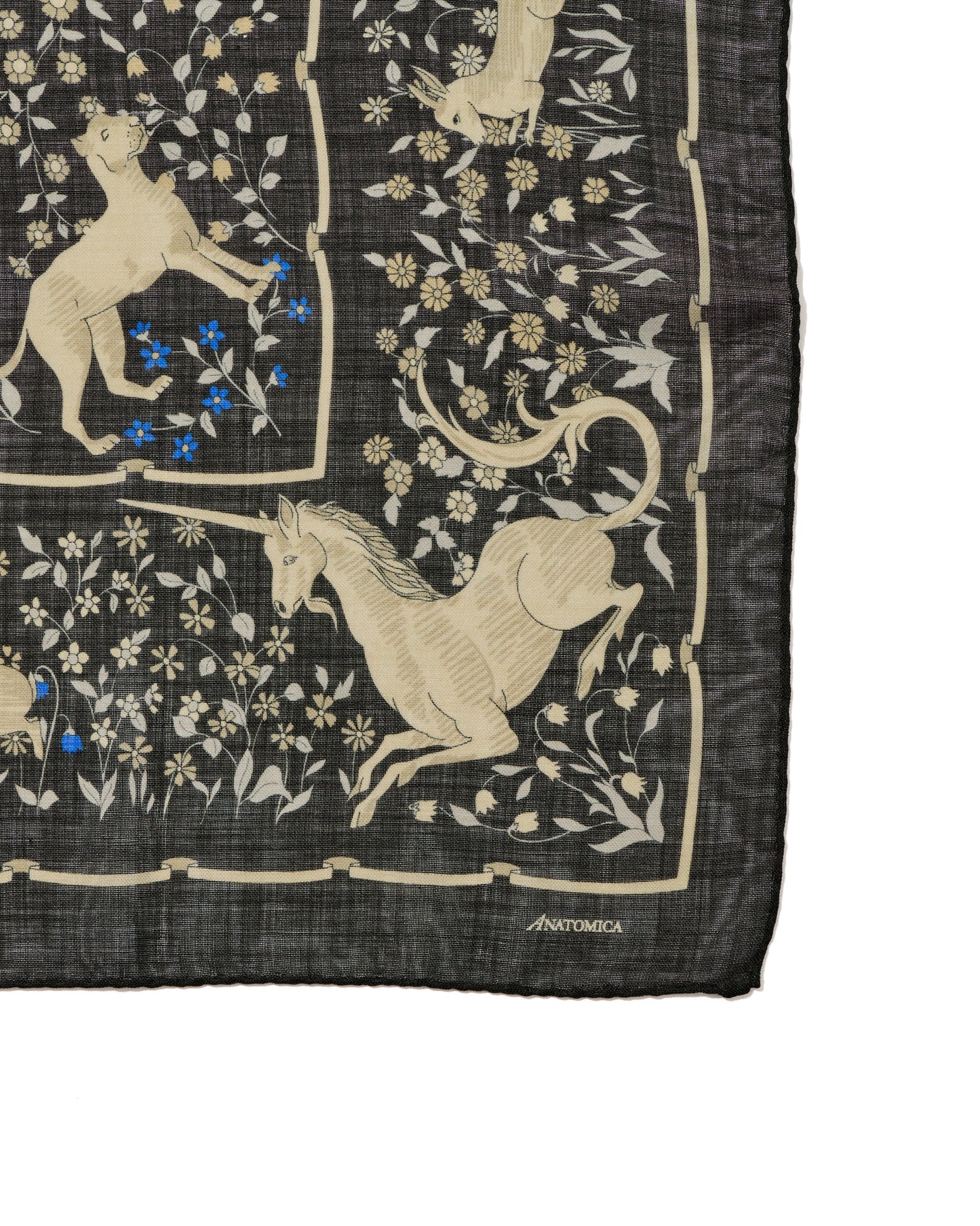 UNICORN SCARF SQUARE / BLACK