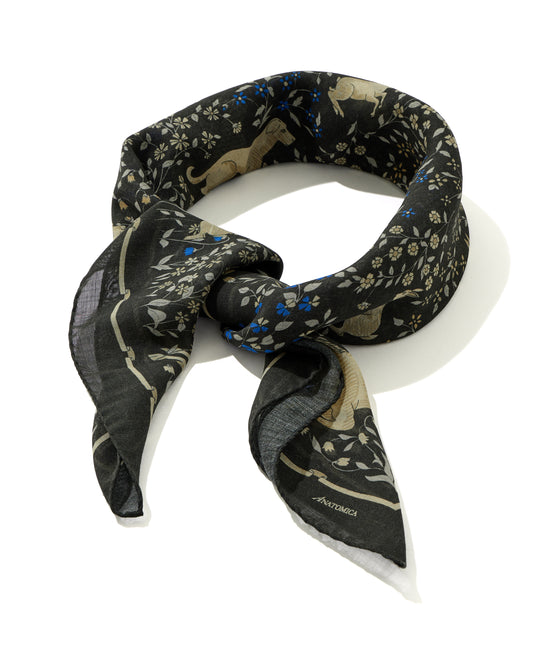 UNICORN SCARF SQUARE / BLACK