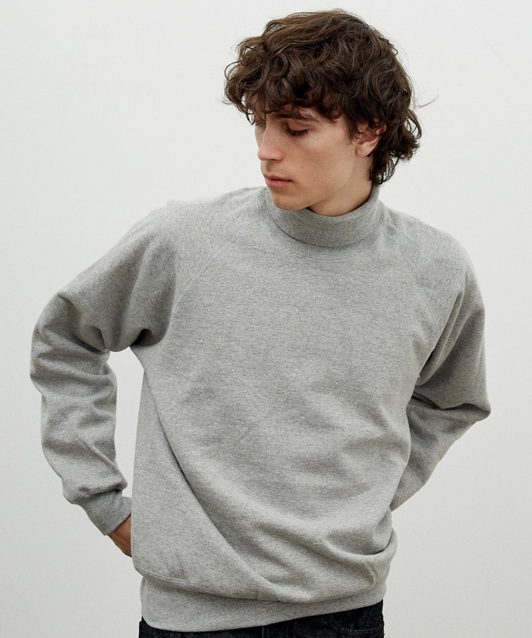 SWEAT RAGLAN TURTLE NECK GREY