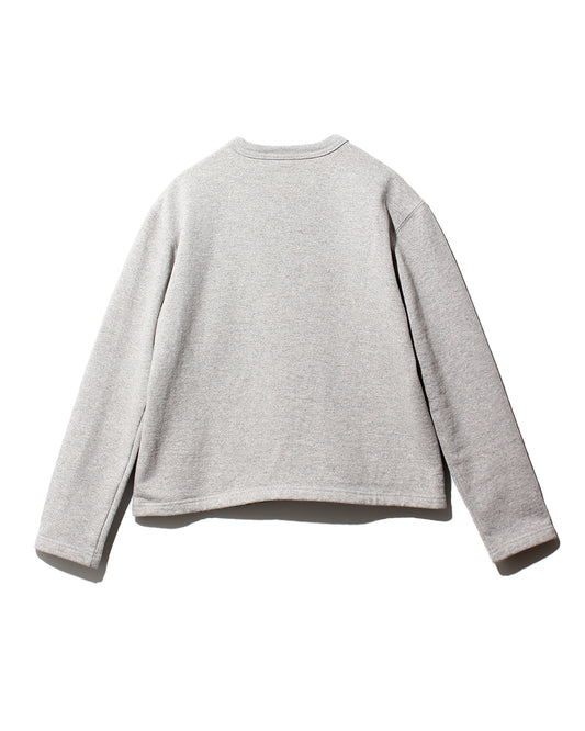 Sweat crew neck cardigan
