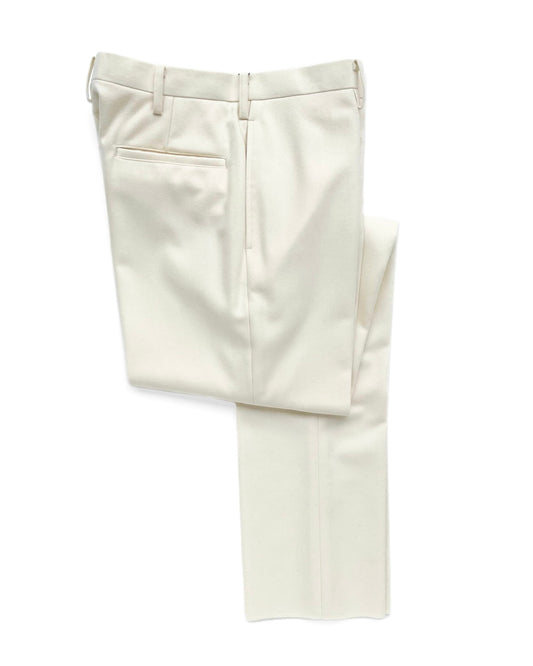 TRIM STEM PANTS / WOOL FLANNEL