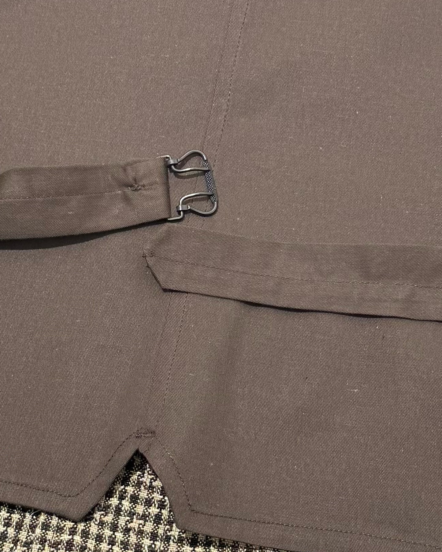 SAGAN VEST / LINEN STAR HOUNDSTOOTH