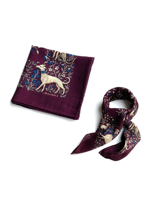 ANATOMICA by DRAKE'S SCARF UNICORN / BURGUNDY