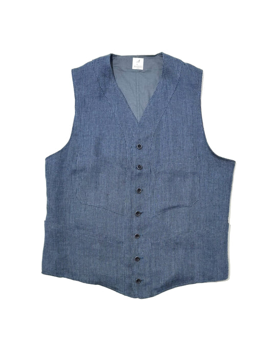 SAGAN VEST / IRISH LINEN BIRDS EYES