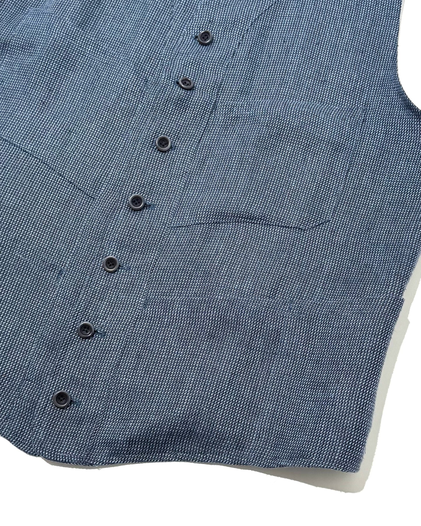 SAGAN VEST / IRISH LINEN BIRDS EYES