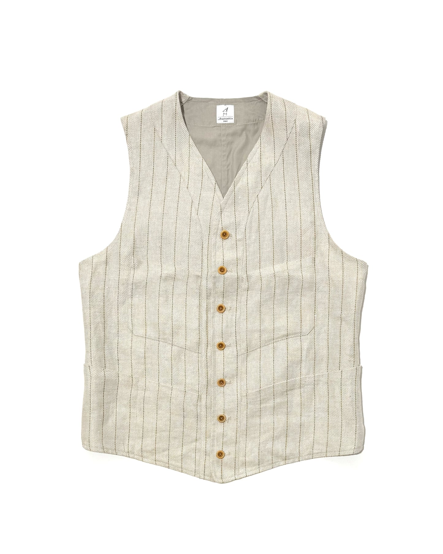 SAGAN VEST / LINEN TENNIS STRIPE