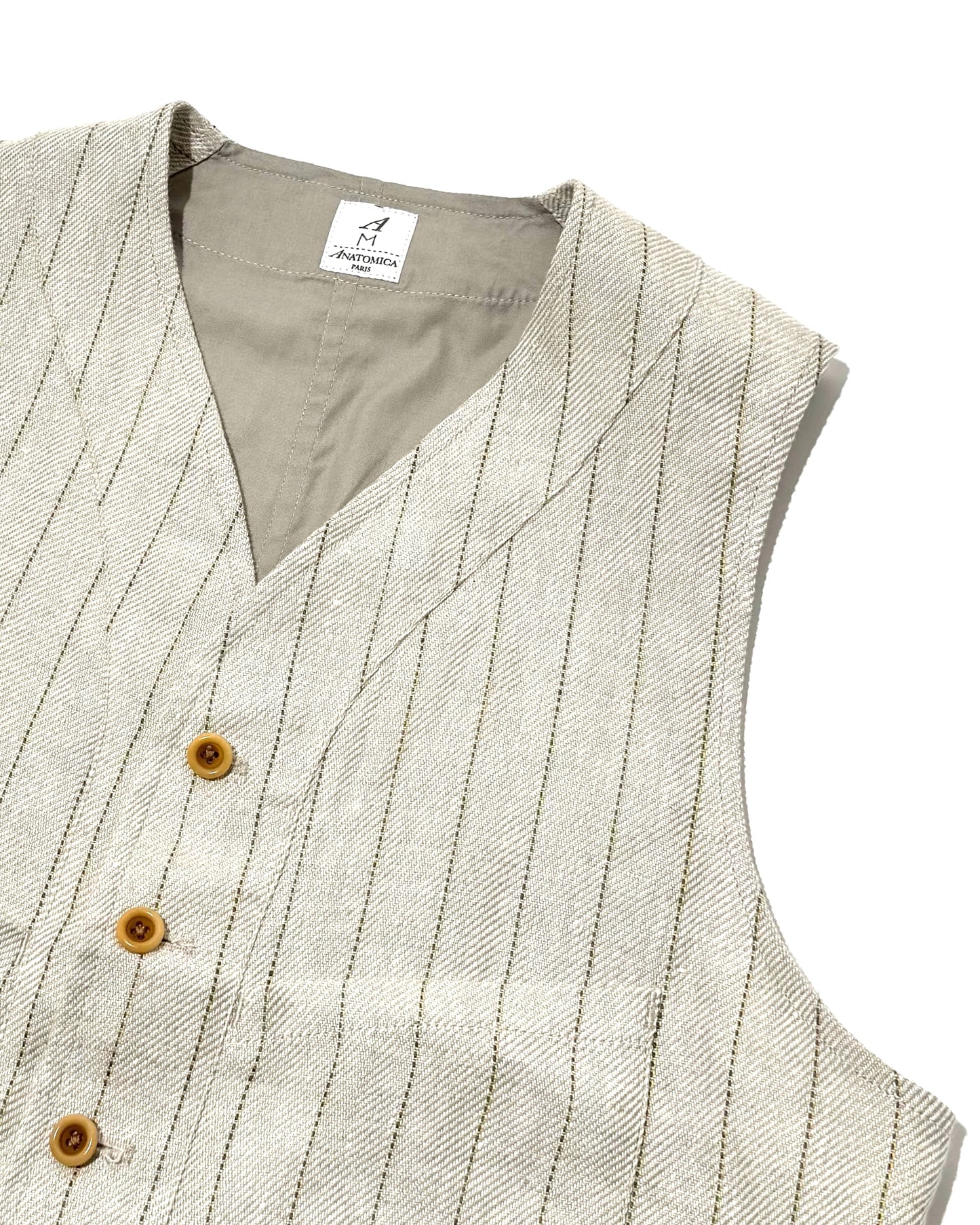 SAGAN VEST / LINEN TENNIS STRIPE