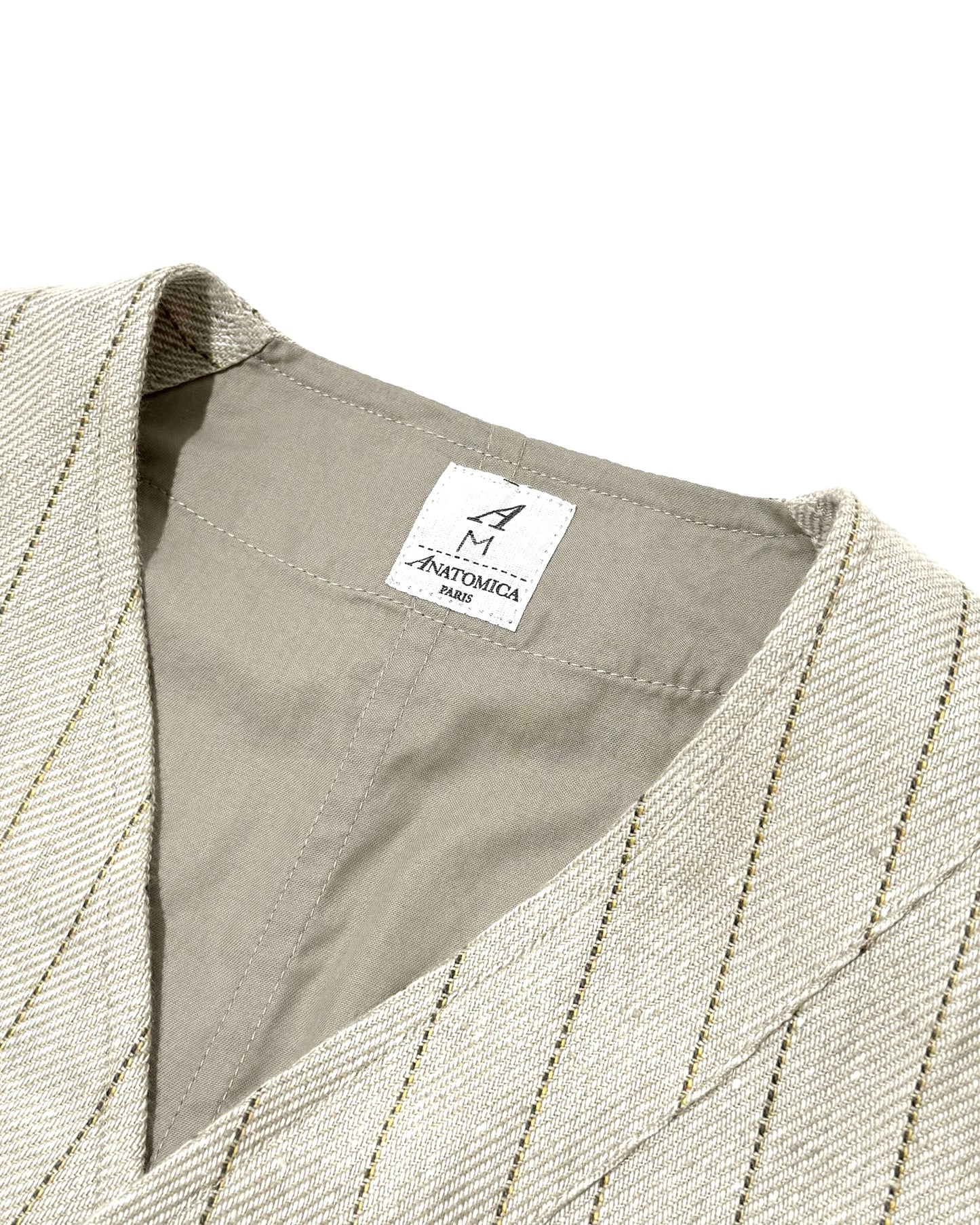 SAGAN VEST / LINEN TENNIS STRIPE