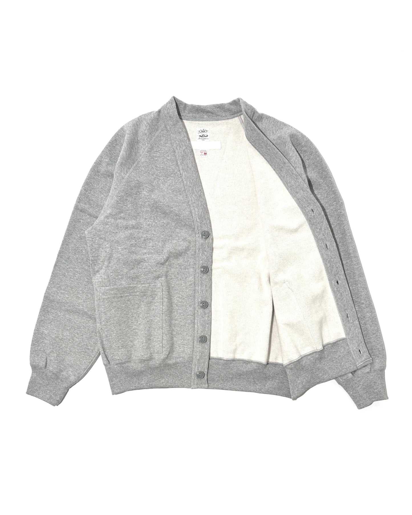 RAGLAN CARDIGAN GREY SWEAT