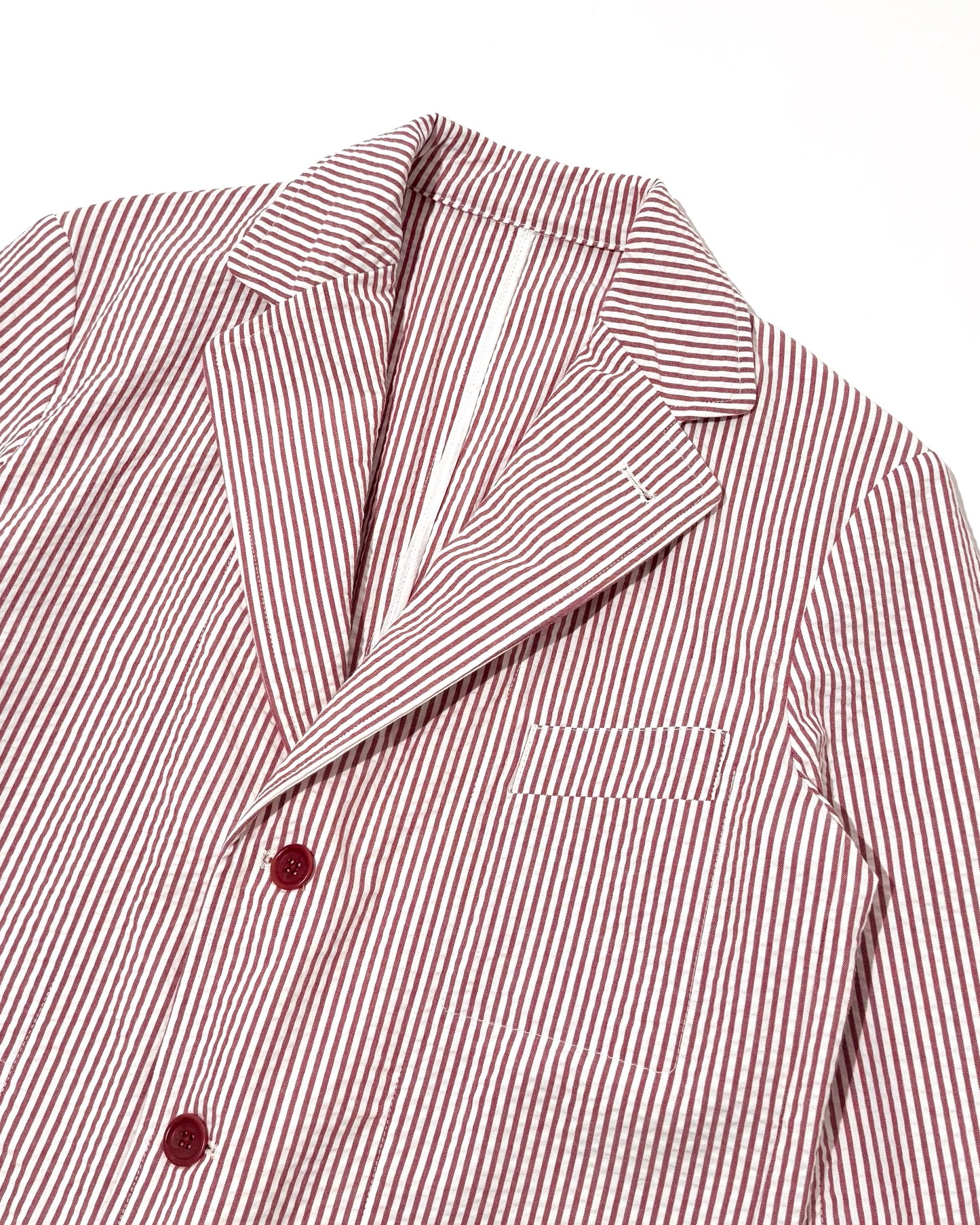 HOBEREAU / SEERSUCKER BURGUNDY STRIPE