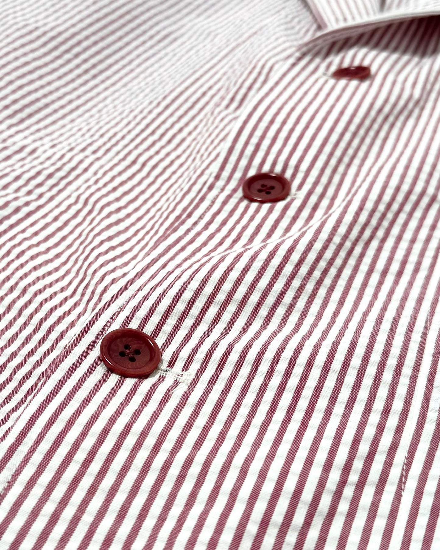 HOBEREAU / SEERSUCKER BURGUNDY STRIPE