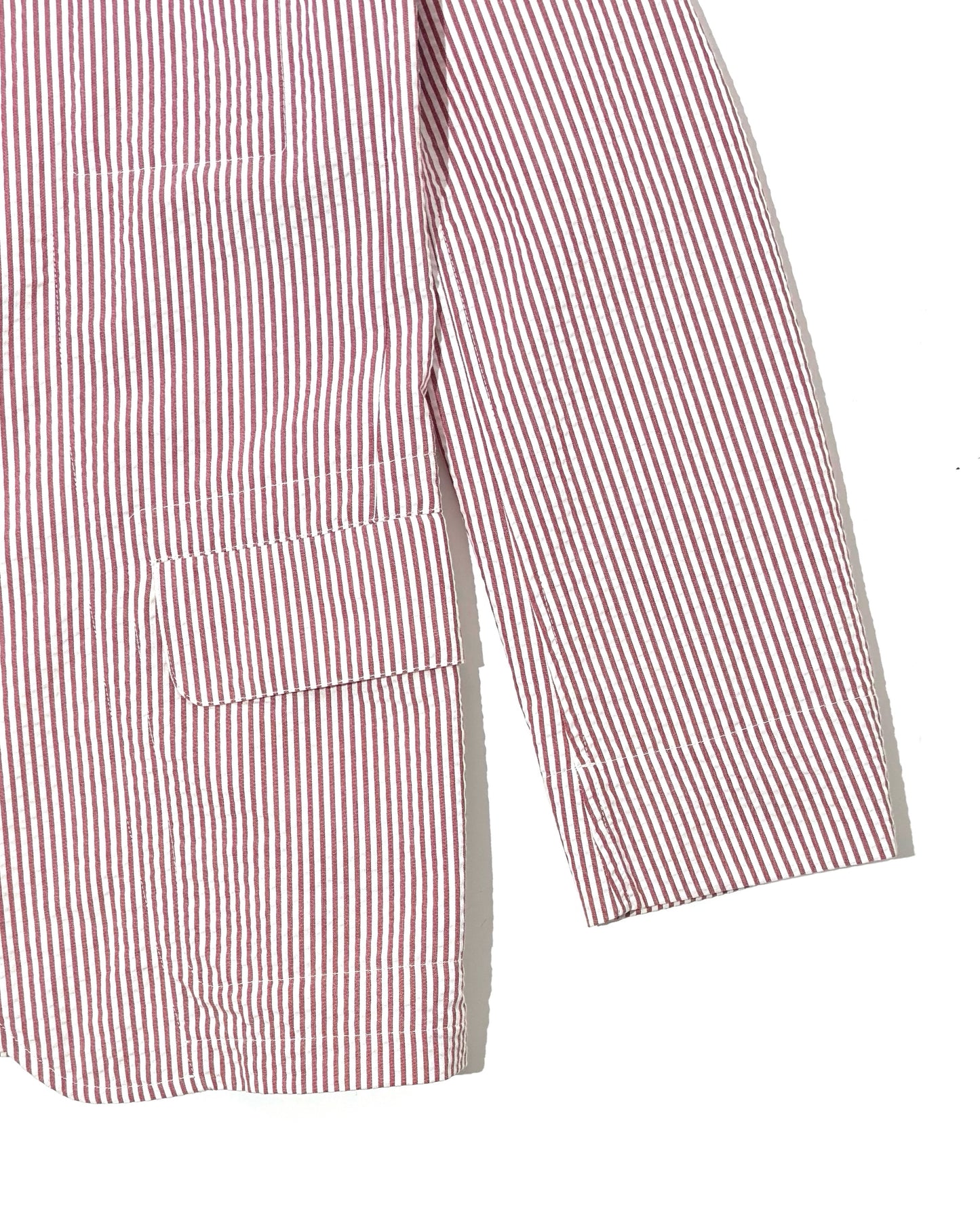 HOBEREAU / SEERSUCKER BURGUNDY STRIPE