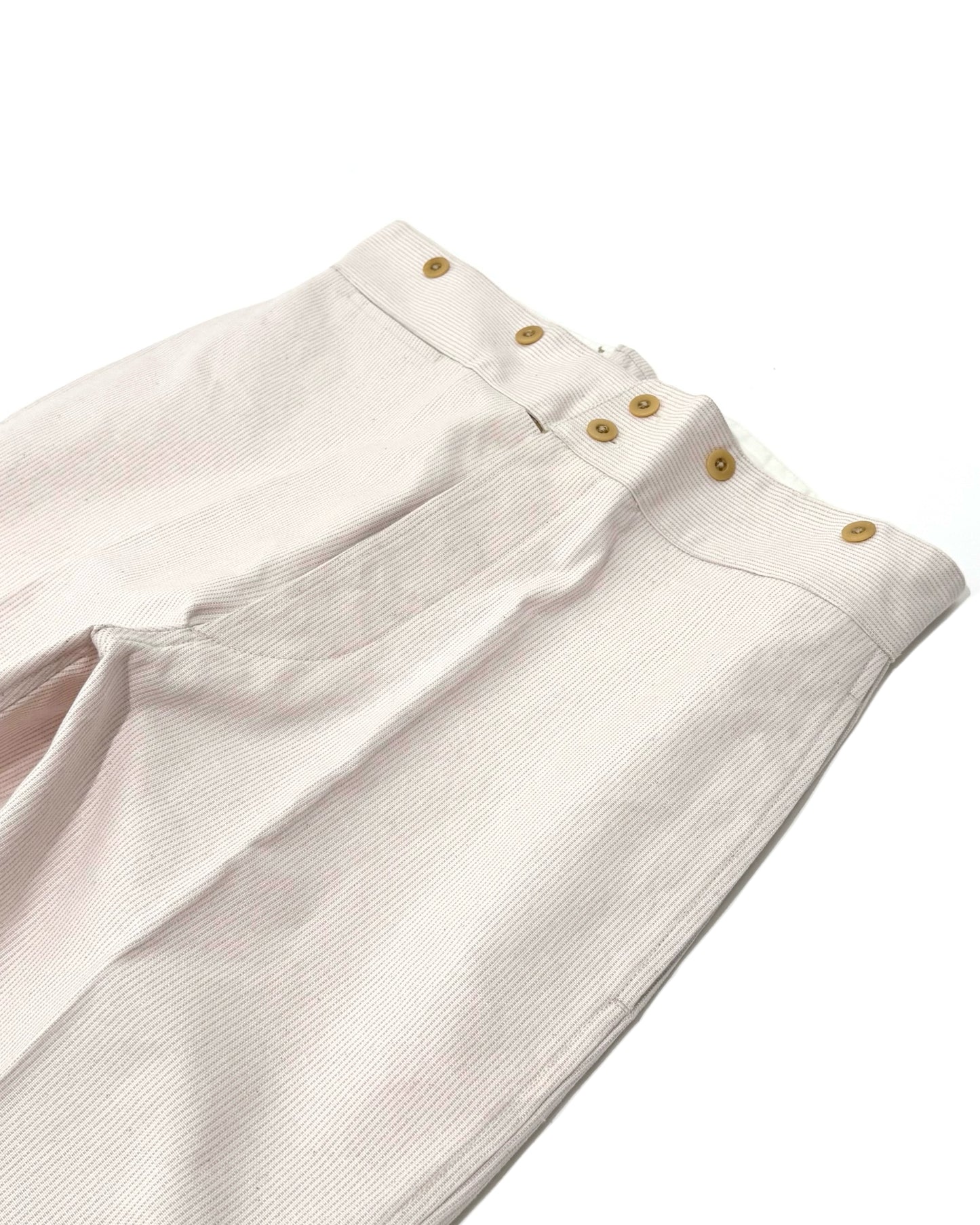 BJ PANTS / COUTIL COTTON PURPLE STRIPE