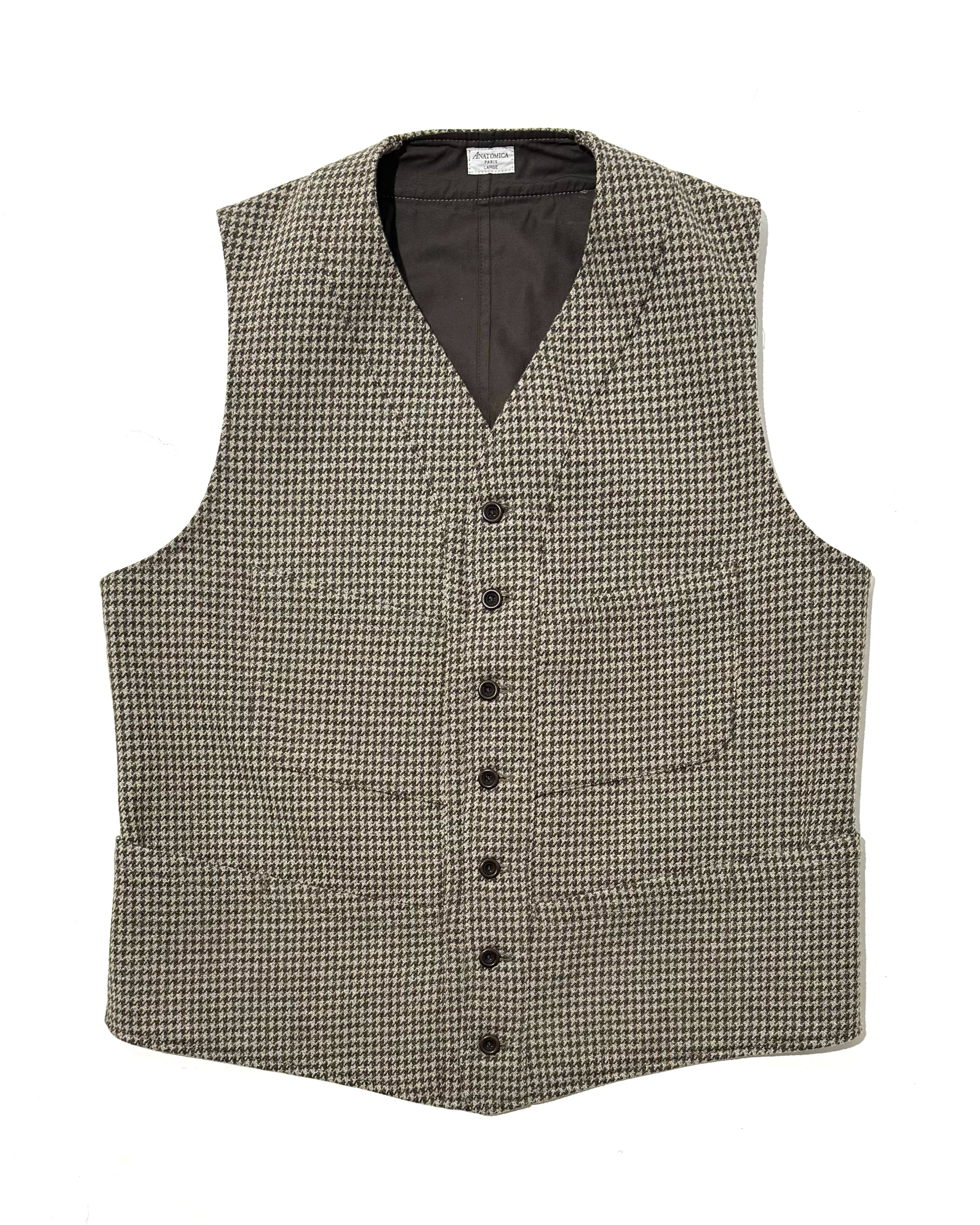 ANATOMICA SAGAN VEST HOUNDSTOOTH フランス製 サガン伯爵のベスト | ANATOMICA SAPPORO アナトミカ札幌