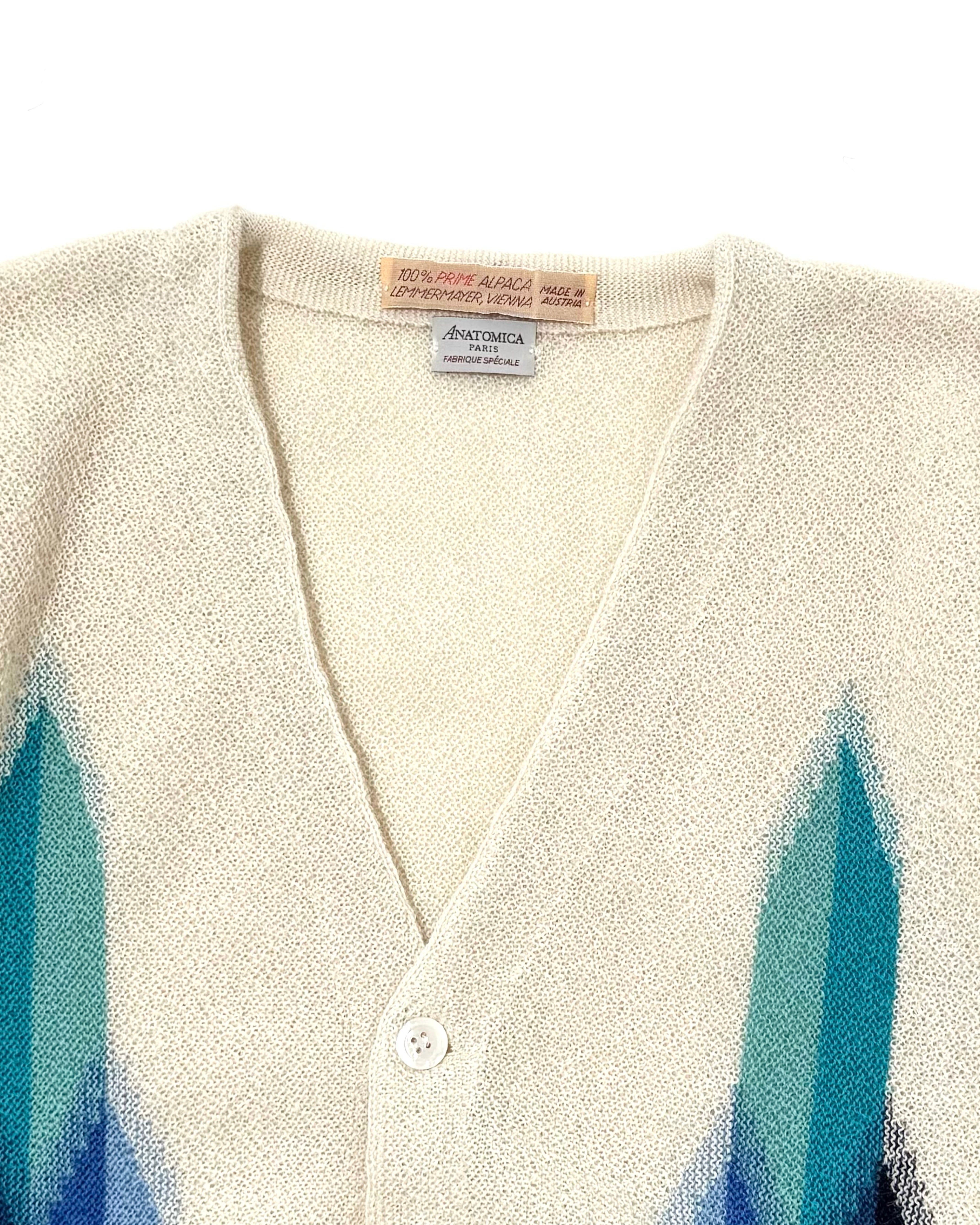 Fanni Lemmermayer ダイヤモンドパターンカーディガン LEMMERMAYER CARDIGAN / DIAMOND 2PLY – ANATOMICA OFFICIAL ONLINE STORE