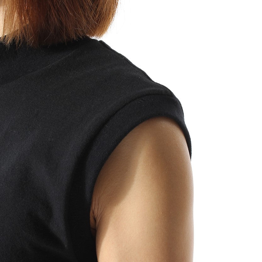 MOCK NECK TEE / SLEEVELESS ORGANIC COTTON