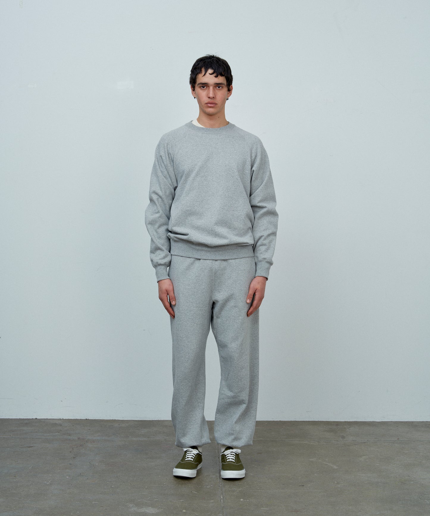 RAGLAN SWEAT / GREY CREW NECK