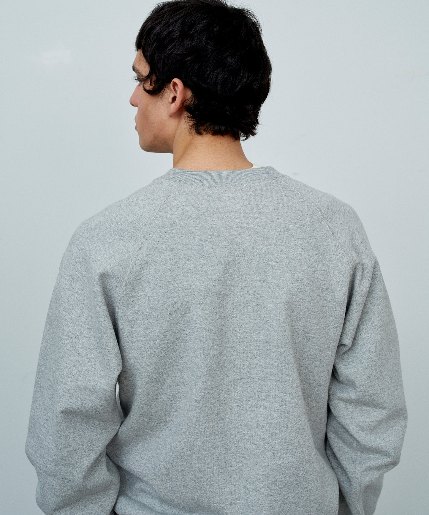 RAGLAN SWEAT / GREY CREW NECK