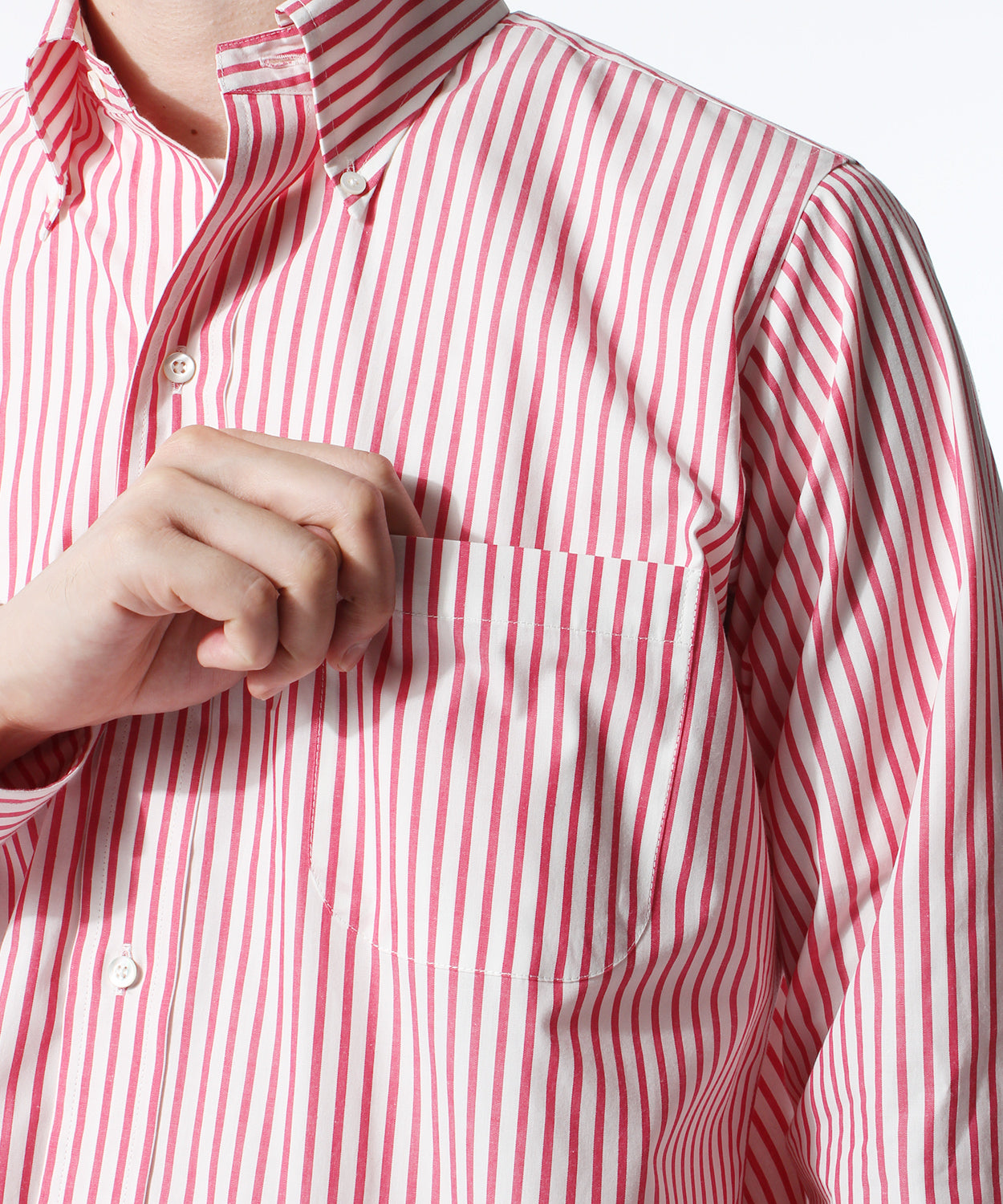 BD SHIRT / CANDY STRIPE PINK